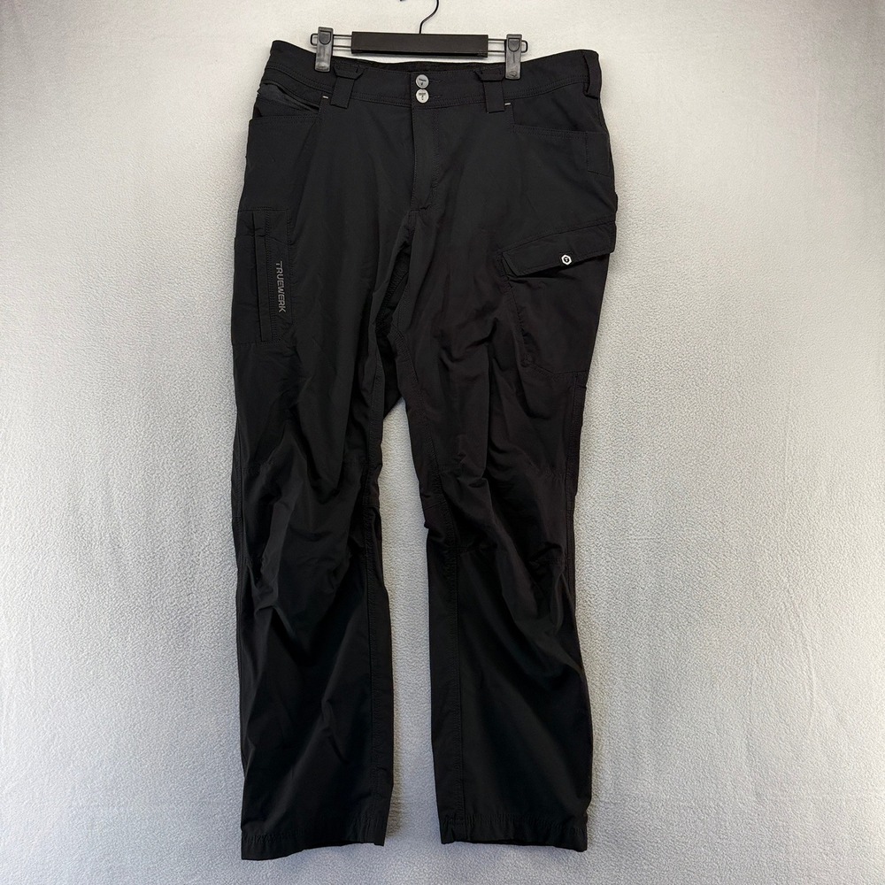 Truewerk Pants Mens 36x32 Black Cargo Utility Work Outdoor Tactical t1 werkpant